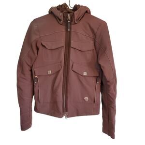 Mountain Hardwear Tuf Gene Bomber Style Zip Jacket Espresso Brown Womens Size XS